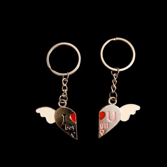 2/$20 brand new silver couple keychains - Picture 2 of 3